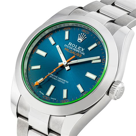 milgauss rolex blau|Rolex Milgauss price chart.